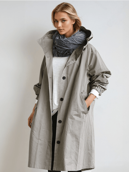 Luxe Women's Trench Coat with Water-Repellent Finish and Classic Silhouette 0