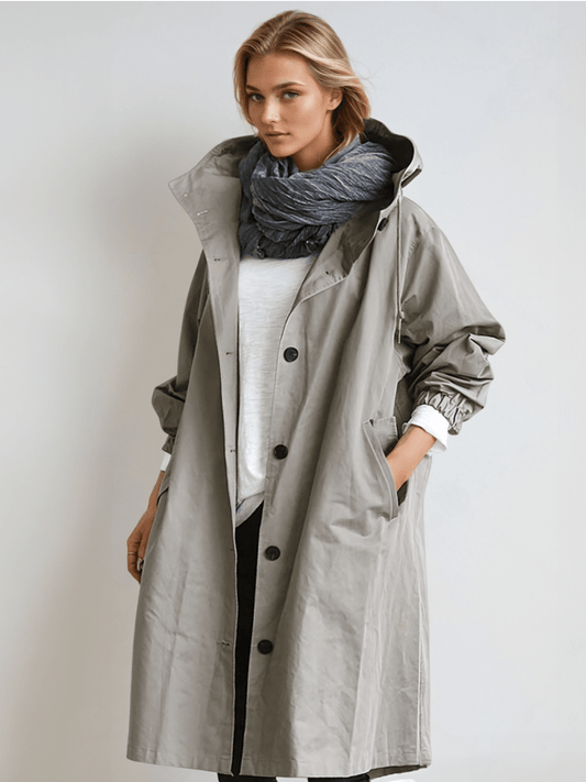 Luxe Women's Trench Coat with Water-Repellent Finish and Classic Silhouette 0