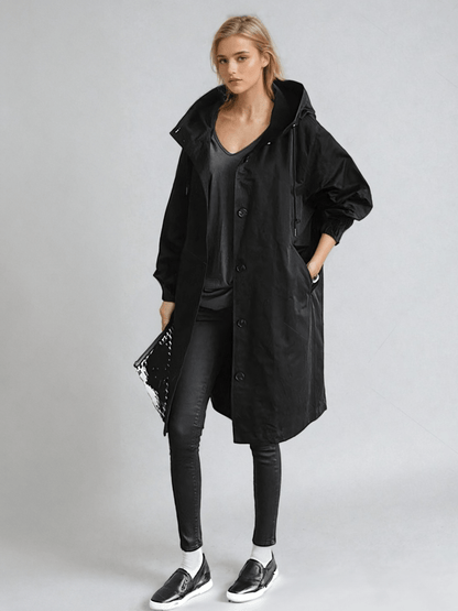 Luxe Women's Trench Coat with Water-Repellent Finish and Classic Silhouette 3