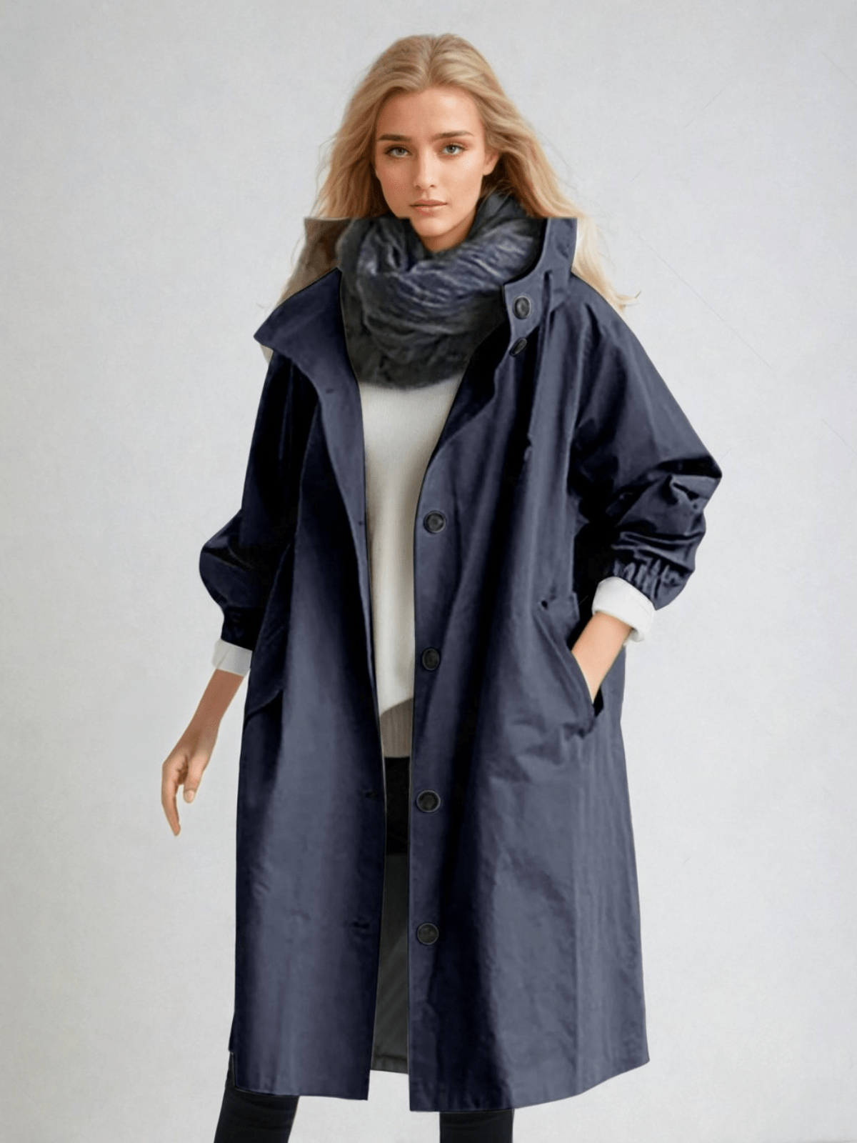 Luxe Women's Trench Coat with Water-Repellent Finish and Classic Silhouette 5