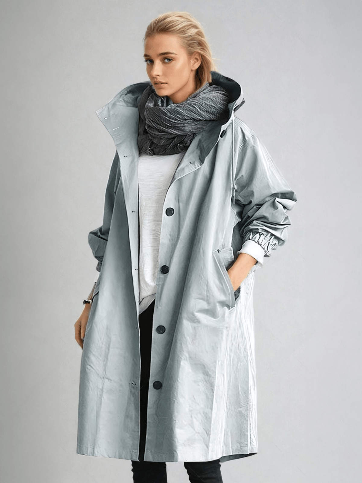 Luxe Women's Trench Coat with Water-Repellent Finish and Classic Silhouette 6