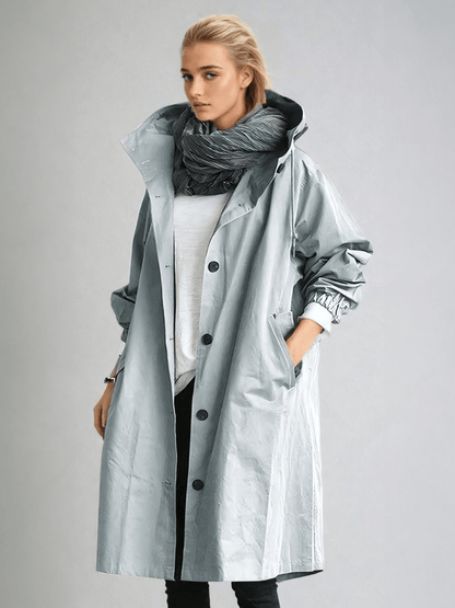 Luxe Women's Trench Coat with Water-Repellent Finish and Classic Silhouette 6