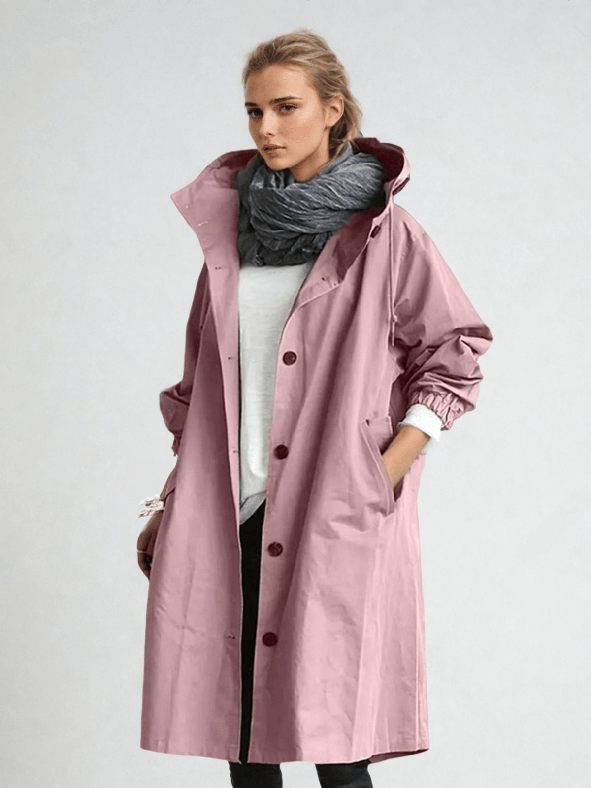 Luxe Women's Trench Coat with Water-Repellent Finish and Classic Silhouette 7