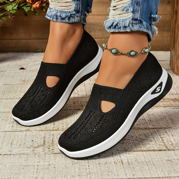 Lydia Women’s Slip-On Sneakers with Breathable Knit Upper 1