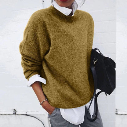 Madeline Women's Oversized Crew Neck Sweater | Soft Knit, Relaxed Fit 1