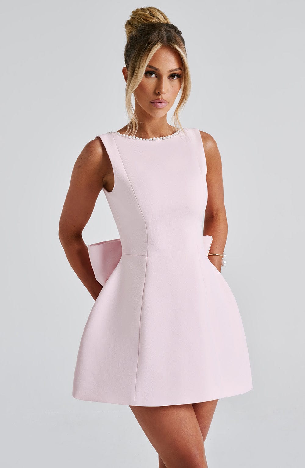Magna Women’s Cocktail Dress with Structured Mini Silhouette and Tailored Design 1