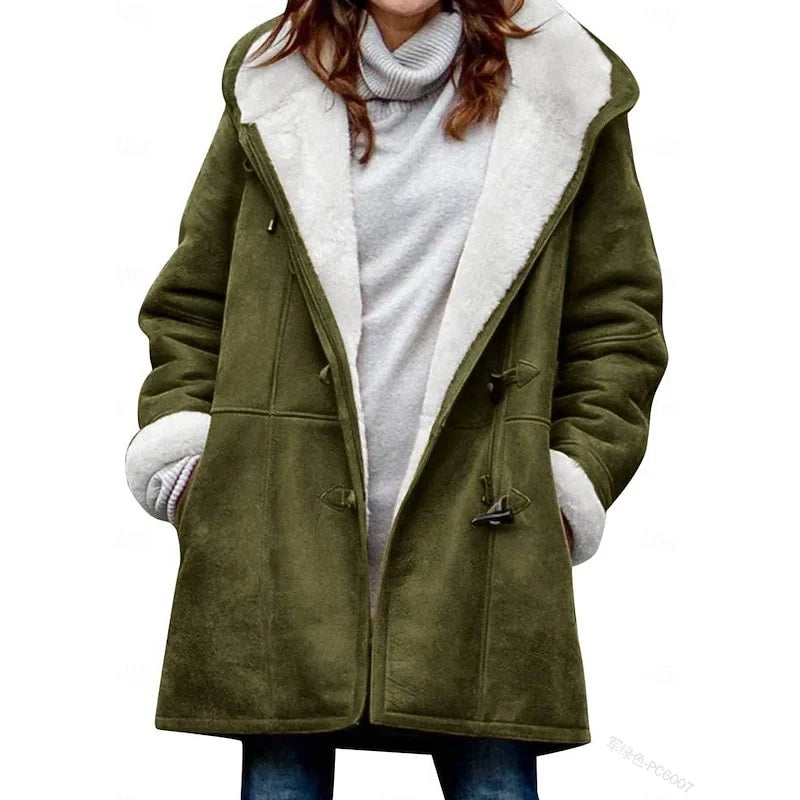 Margot Women’s Hooded Winter Coat featuring a cozy warmth design and relaxed fit, perfect for cold weather fashion. 2