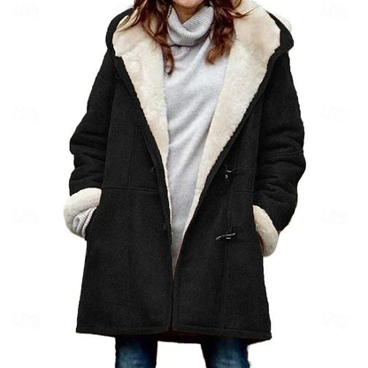Margot Women’s Hooded Winter Coat featuring a cozy warmth design and relaxed fit, perfect for cold weather fashion. 3