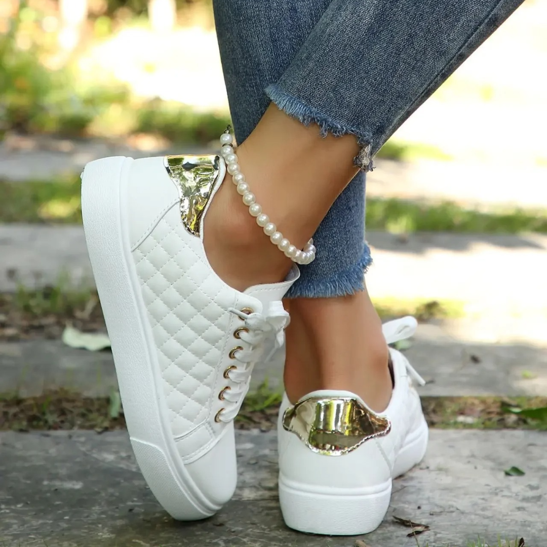 Marion Women’s Leisure Sneakers with Quilted Design and Lace Closure 3