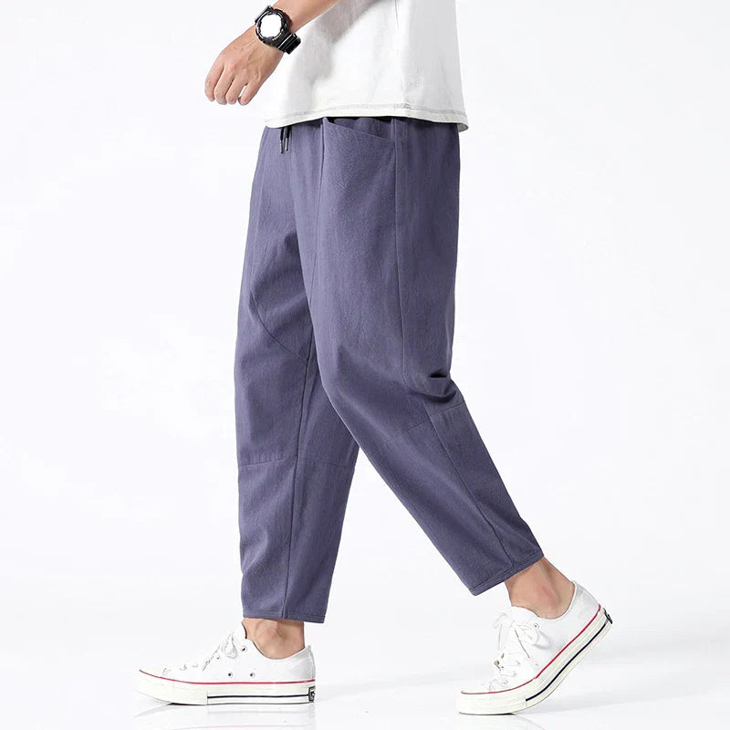 Mark Men's Trousers with Relaxed Fit and Modern Street Style 0