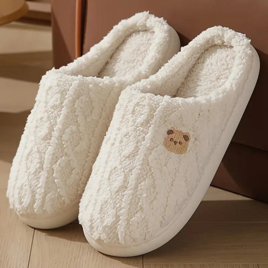 Mary Women’s Plush Slippers with Closed Rounded Design 0