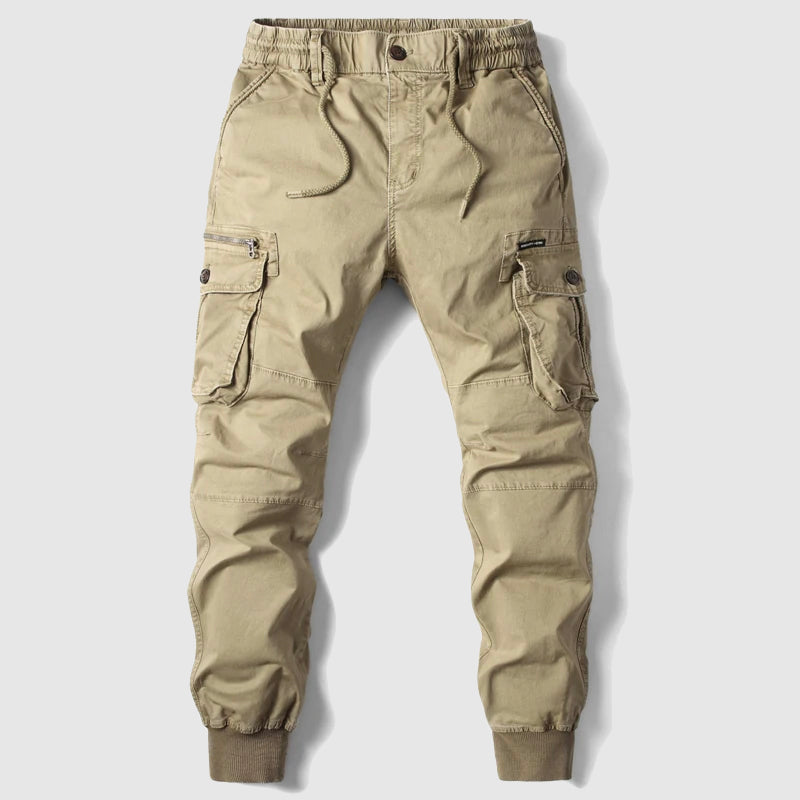 Maverick Men's Cargo Joggers with Elastic Waistband and Multiple Pockets 0