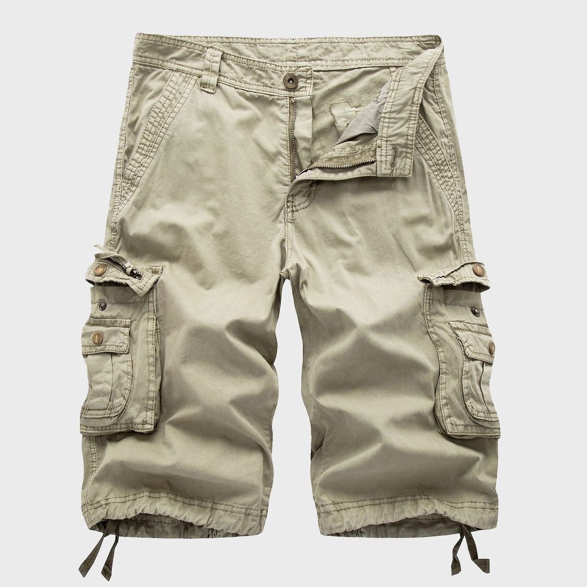 Maverick Men's Cargo Shorts with Adjustable Drawstring and Multiple Pockets 0
