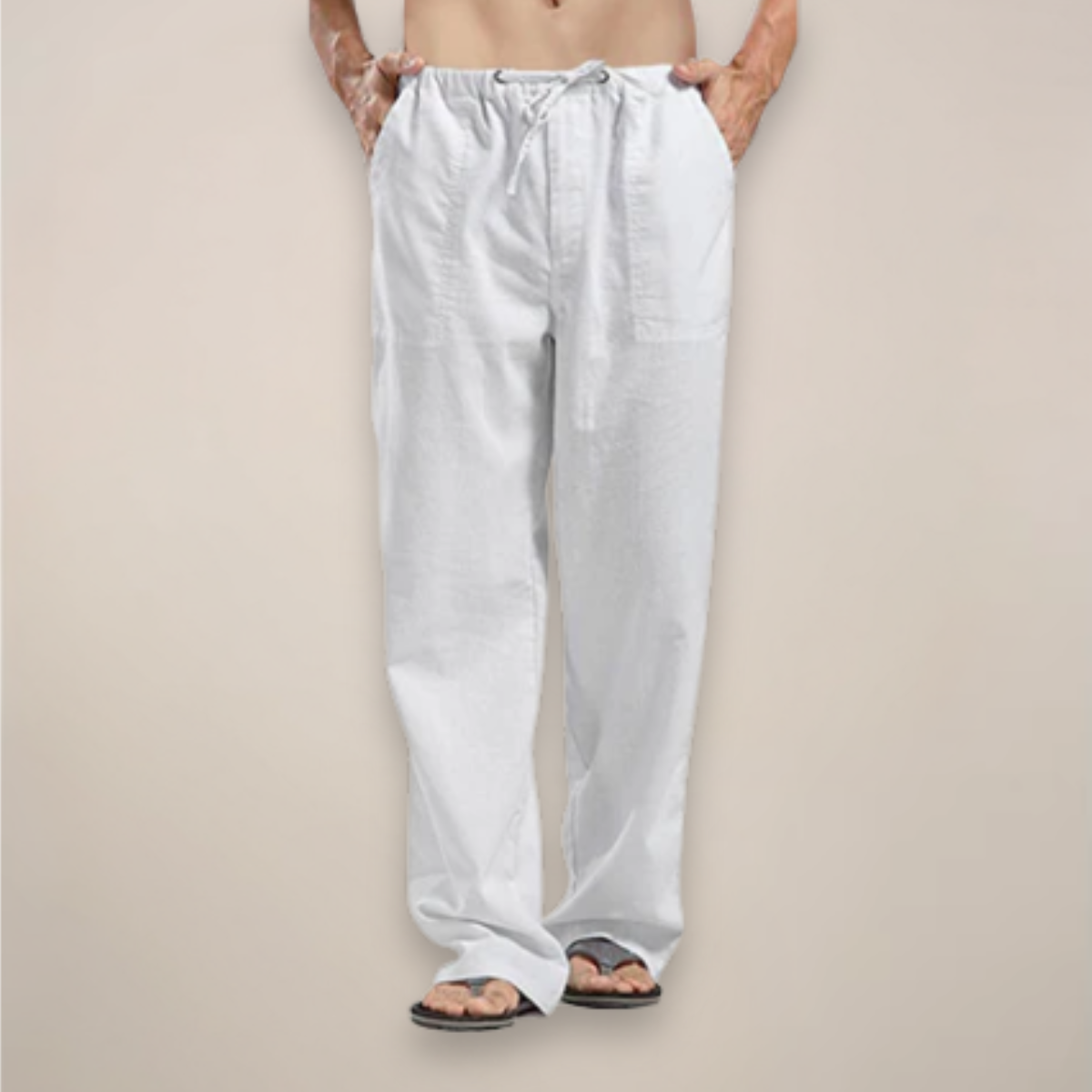 Maverick Men’s Trousers with Relaxed Fit and Adjustable Drawstring Waistband 0