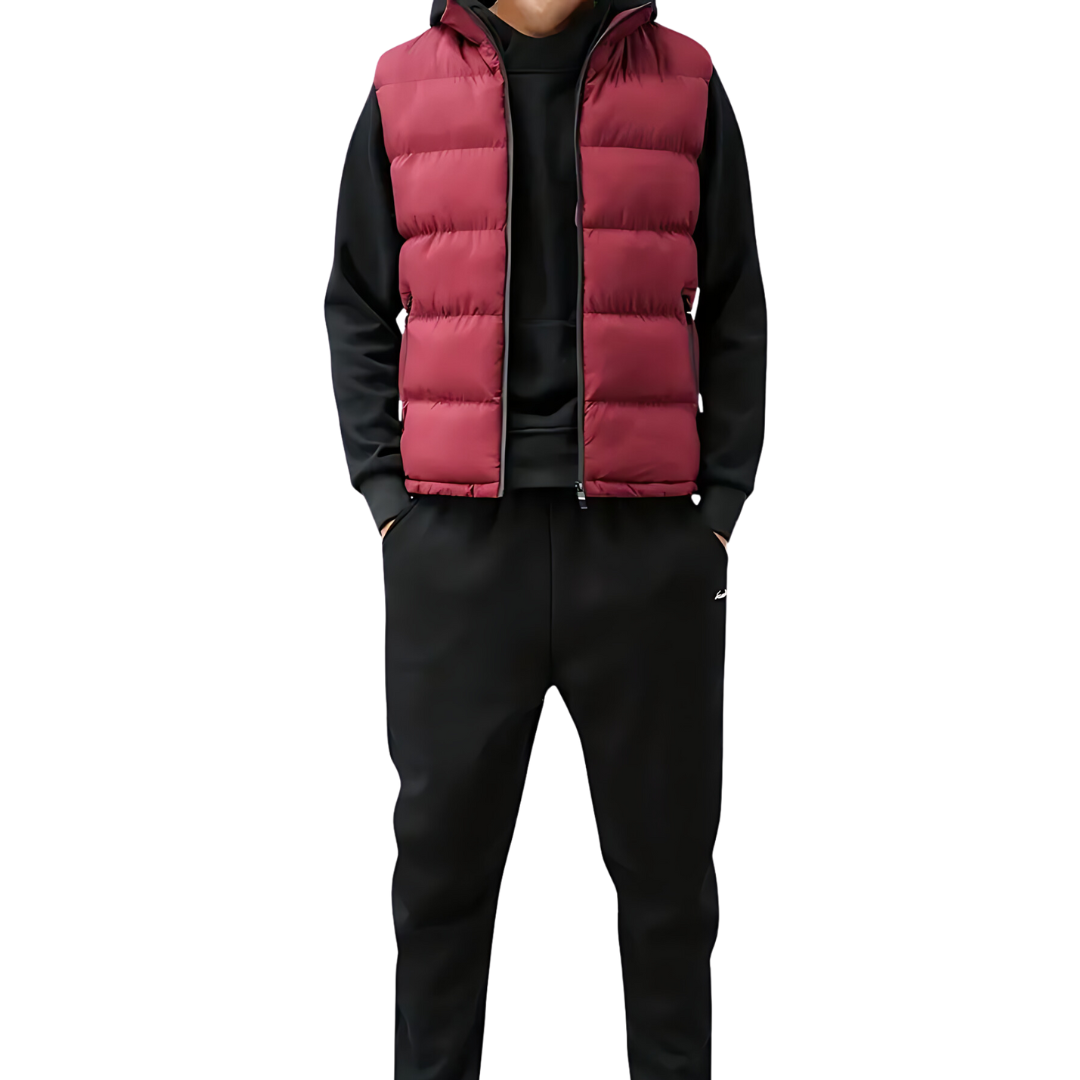 Maverick Men's Vest with Modern Quilted Design and Functional Pockets 4