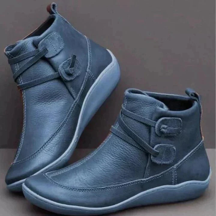 Maya Women's Black Ankle Boots featuring comfort support, stylish side lacing, and a sleek design perfect for any occasion. 2
