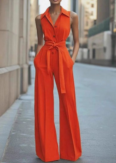 Mira Women’s Jumpsuit with Sleeveless Design and Wide-Leg Cut 0