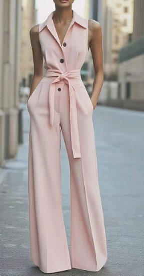 Mira Women’s Jumpsuit with Sleeveless Design and Wide-Leg Cut 3