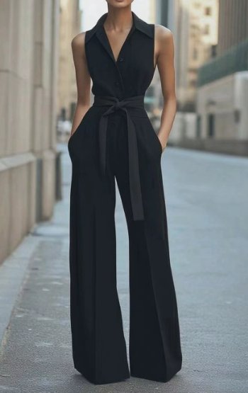 Mira Women’s Jumpsuit with Sleeveless Design and Wide-Leg Cut 4