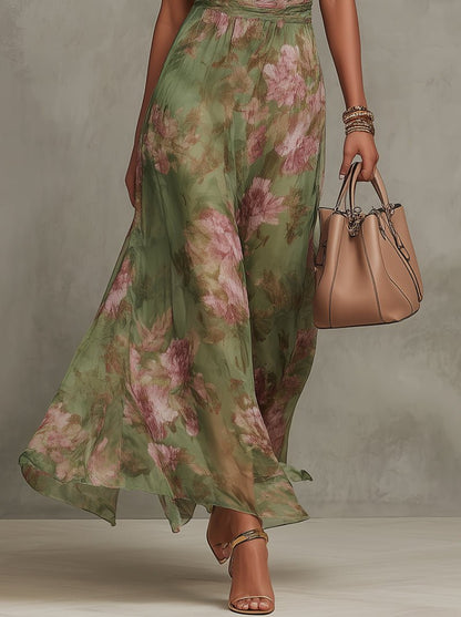 Mira Women’s Maxi Dress with Halterneck Design and Floral Print 3