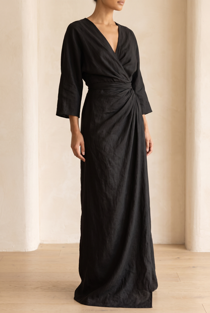 Mira Women’s Maxi Dress with V-Neck and Relaxed Fit for Summer Style 7