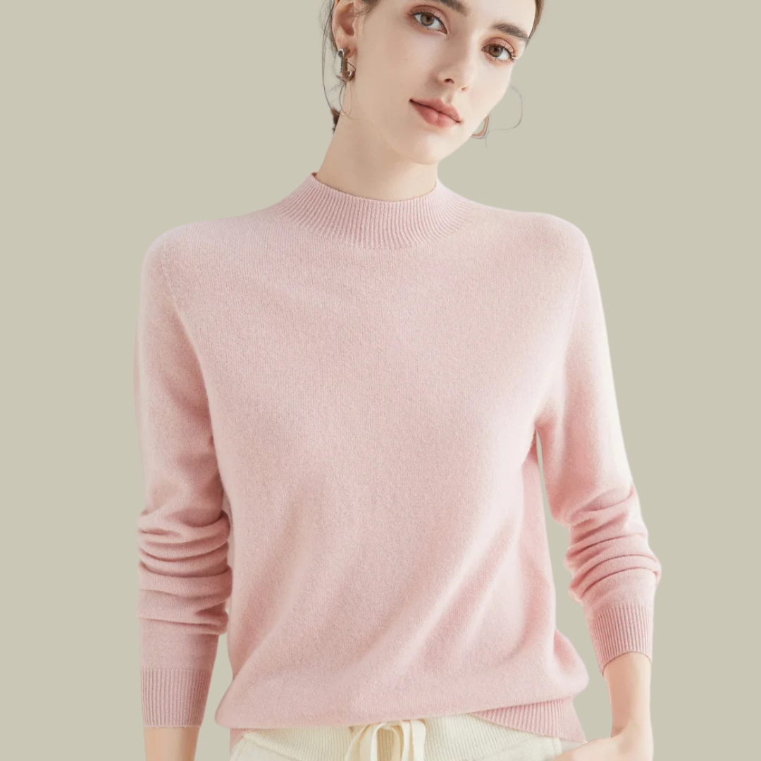 Mira Women’s Sweater with Black Turtleneck and Slim Fit Design 0