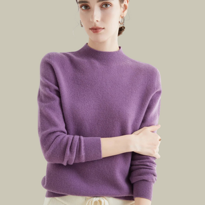 Mira Women’s Sweater with Black Turtleneck and Slim Fit Design 1