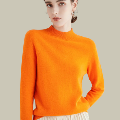 Mira Women’s Sweater with Black Turtleneck and Slim Fit Design 12
