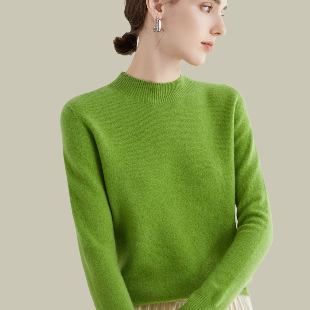 Mira Women’s Sweater with Black Turtleneck and Slim Fit Design 18
