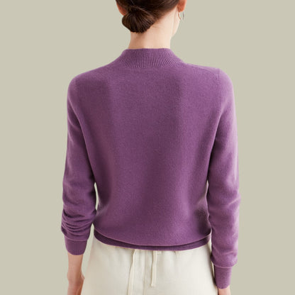 Mira Women’s Sweater with Black Turtleneck and Slim Fit Design 2