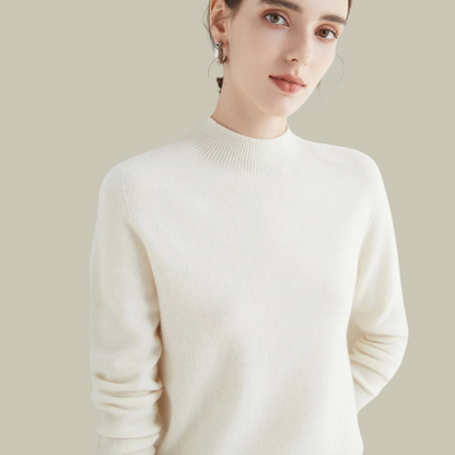 Mira Women’s Sweater with Black Turtleneck and Slim Fit Design 4