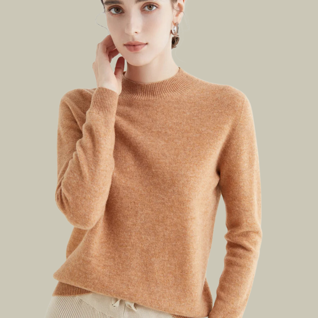 Mira Women’s Sweater with Black Turtleneck and Slim Fit Design 5