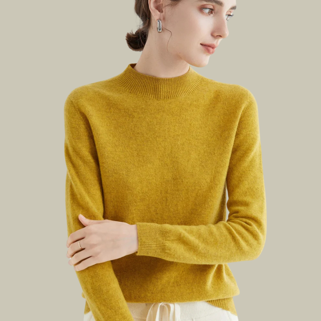 Mira Women’s Sweater with Black Turtleneck and Slim Fit Design 6