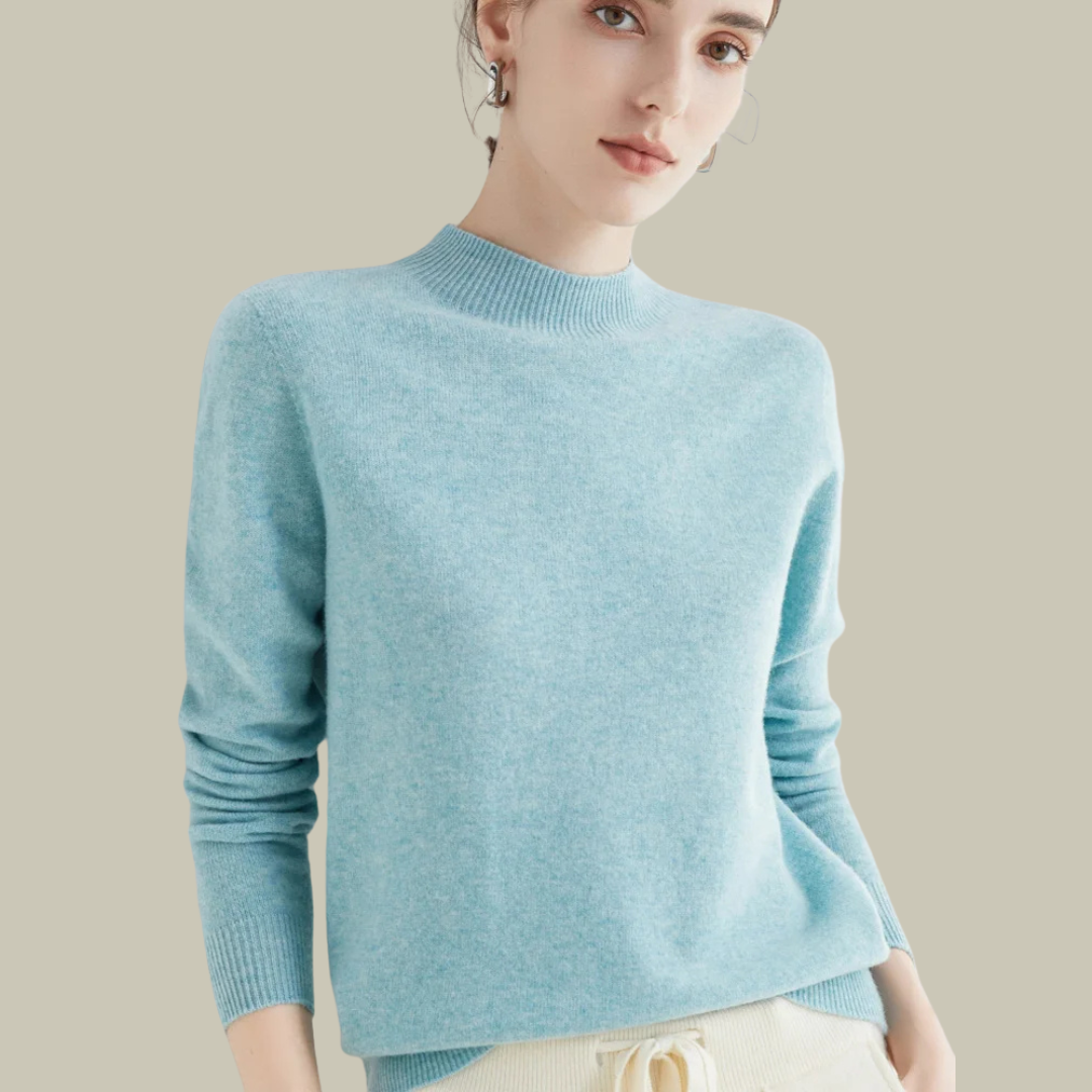 Mira Women’s Sweater with Black Turtleneck and Slim Fit Design 7