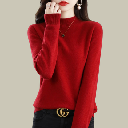 Mira Women’s Sweater with Black Turtleneck and Slim Fit Design 8