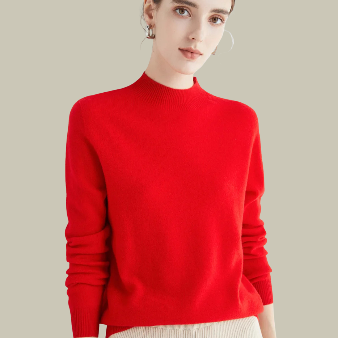 Mira Women’s Sweater with Black Turtleneck and Slim Fit Design 9