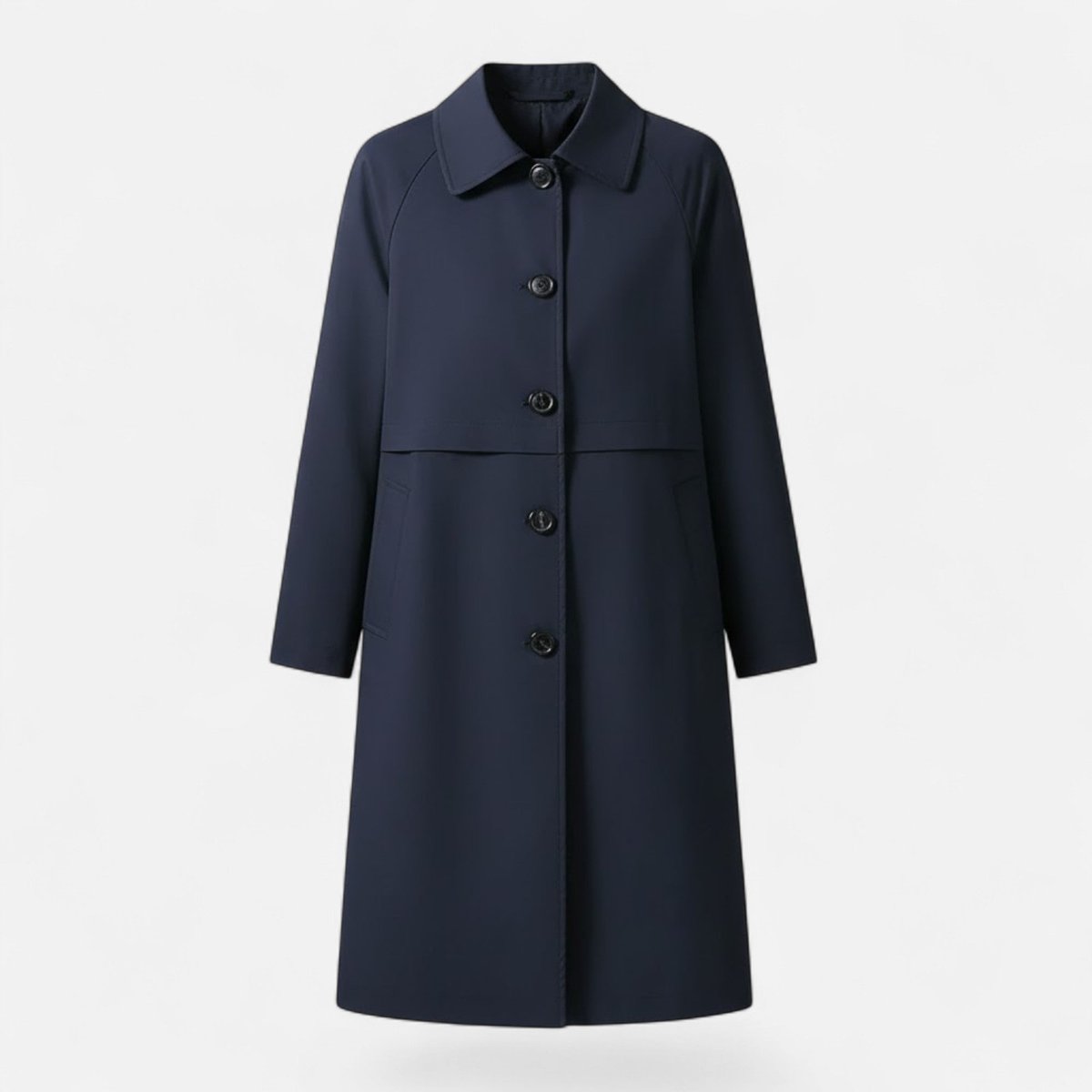 Mira Women's Trench Coat | Wool-Blend Mid-Length, Double-Breasted 3