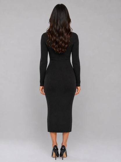 Montarello Women's Jumper Dress featuring a ribbed knit design and stylish button front, perfect for casual and chic outfits. 2