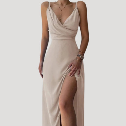 Nadine Women’s Maxi Dress with Elegant Slit Detail for Formal Events 1