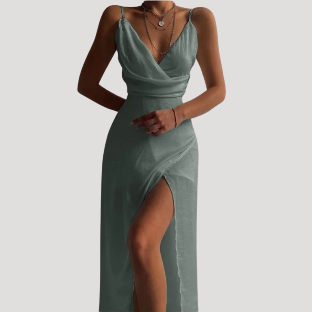 Nadine Women’s Maxi Dress with Elegant Slit Detail for Formal Events 5