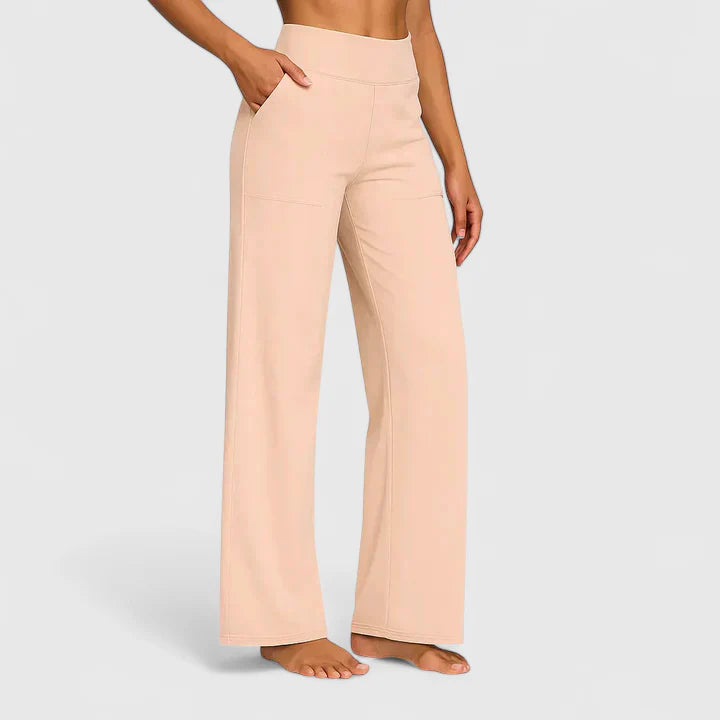 Nadine Women’s Wide Leg Pants with Stretch Waistband and Flowing Silhouette 11