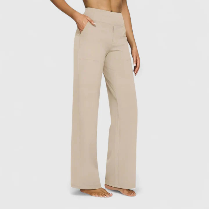 Nadine Women’s Wide Leg Pants with Stretch Waistband and Flowing Silhouette 6
