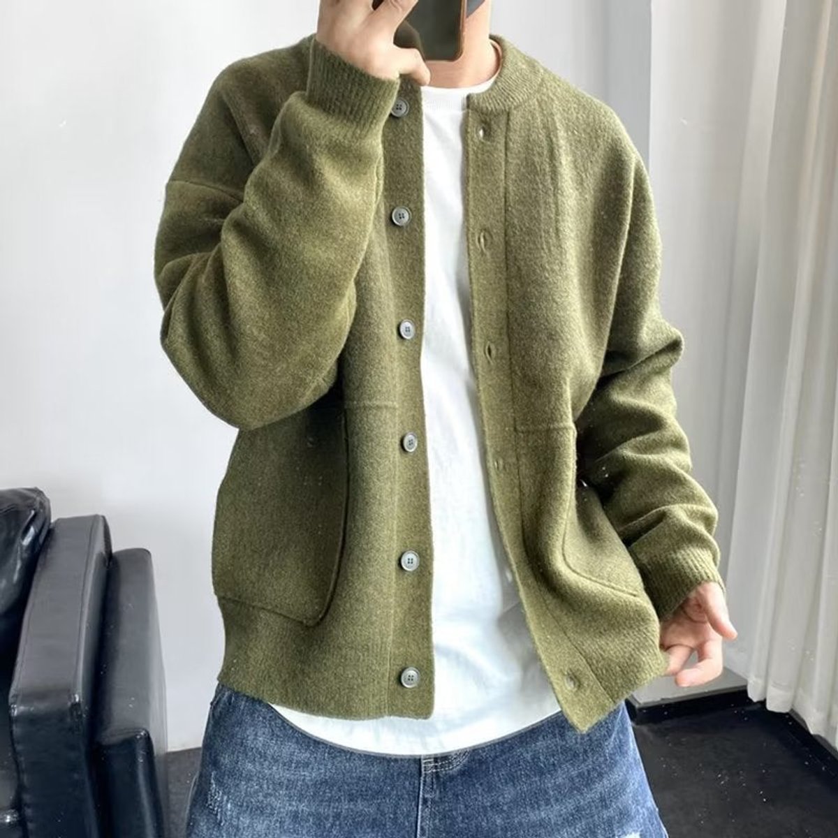 Nash Men's Cardigan Sweater | Relaxed Fit, Button-Up, Knit 0