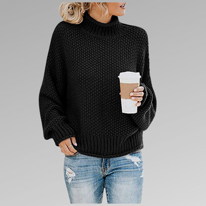 Natasha Women’s Loose Knitted Sweater with Relaxed Fit for Winter 2