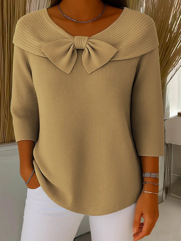 Neeko Women's Sweater | Elegant Fit with Bow Detail 2