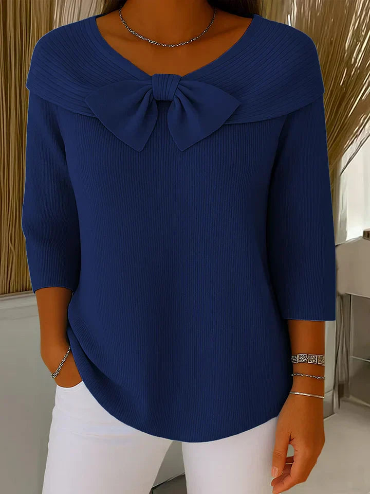 Neeko Women's Sweater | Elegant Fit with Bow Detail 4