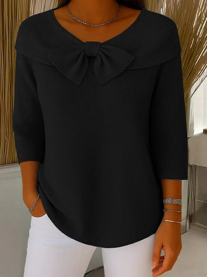 Neeko Women's Sweater | Elegant Fit with Bow Detail 5