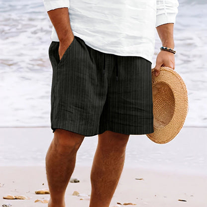Niko Men’s Beach Shorts with Striped Pattern and Adjustable Drawstring Waist 6