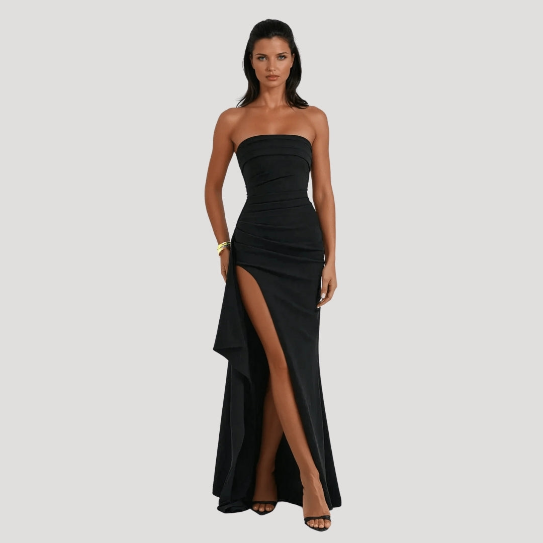 Nina Women’s Maxi Dress with Strapless Design and Elegant Silhouette 1