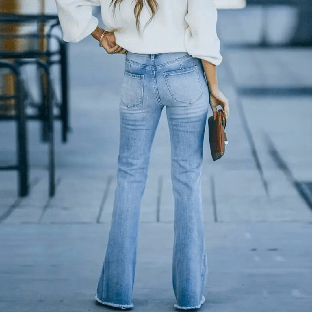 Nora Women’s Jeans with High Waist and Straight Leg Cut 2